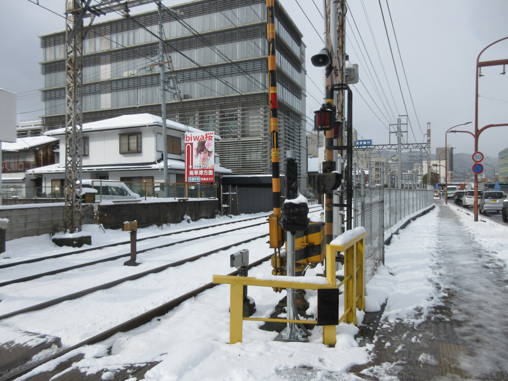 京阪電車の踏切