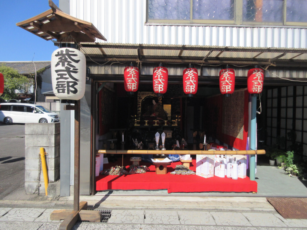 大津祭の源氏山展示