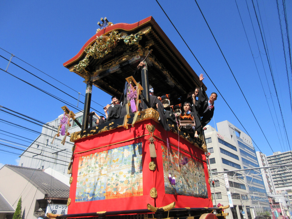 大津祭の源氏山展示